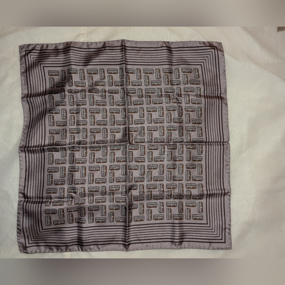 Louis Vuitton Trunks Silk Scarf with Gift Box Purple Brown LNC COA - Picture 10 of 13